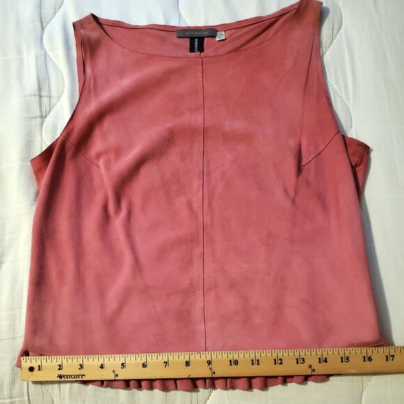 Elie Tahari glove suede leather top size M - Picture 4 of 7